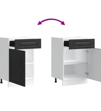Küchenunterschrank Kalmar Schwarz Holzwerkstoff