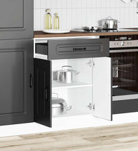 Küchenunterschrank Kalmar Schwarz Holzwerkstoff