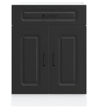 Küchenunterschrank Kalmar Schwarz Holzwerkstoff
