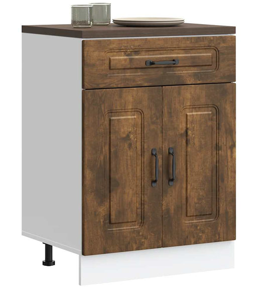 Küchenunterschrank Kalmar Räuchereiche Holzwerkstoff