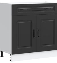 Küchenunterschrank Kalmar Schwarz Holzwerkstoff