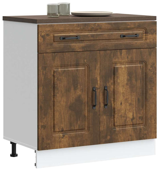 Küchenunterschrank Kalmar Räuchereiche Holzwerkstoff