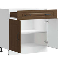Küchenunterschrank Kalmar Braun Eichen-Optik Holzwerkstoff