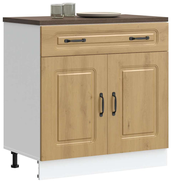 Küchenunterschrank Kalmar Artisan-Eiche Holzwerkstoff