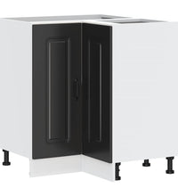 Küchen-Eckunterschrank Kalmar Schwarz Holzwerkstoff