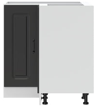 Küchen-Eckunterschrank Kalmar Schwarz Holzwerkstoff