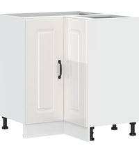 Küchen-Eckunterschrank Kalmar Hochglanz-Weiß Holzwerkstoff
