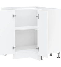 Küchen-Eckunterschrank Kalmar Hochglanz-Weiß Holzwerkstoff