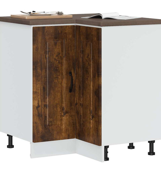 Küchen-Eckunterschrank Kalmar Räuchereiche Holzwerkstoff