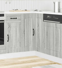 Küchen-Eckunterschrank Kalmar Grau Sonoma Holzwerkstoff