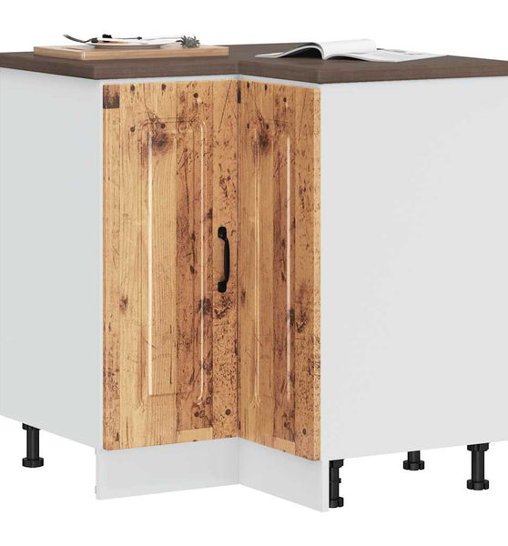 Küchen-Eckunterschrank Kalmar Altholz-Optik Holzwerkstoff