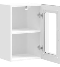 Küchen-Hängeschrank mit Glastür Kalmar Schwarz Holzwerkstoff