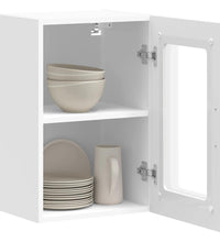 Küchen-Hängeschrank mit Glastür Hochglanz-Weiß Holzwerkstoff