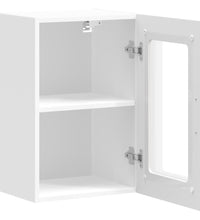 Küchen-Hängeschrank mit Glastür Hochglanz-Weiß Holzwerkstoff