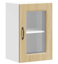 Küchen-Hängeschrank mit Glastür Sonoma-Eiche Holzwerkstoff