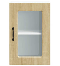 Küchen-Hängeschrank mit Glastür Sonoma-Eiche Holzwerkstoff