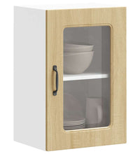 Küchen-Hängeschrank mit Glastür Sonoma-Eiche Holzwerkstoff