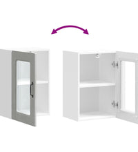 Küchen-Hängeschrank mit Glastür Kalmar Betongrau Holzwerkstoff