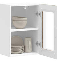 Küchen-Hängeschrank mit Glastür Räuchereiche Holzwerkstoff