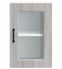 Küchen-Hängeschrank mit Glastür Grau Sonoma Holzwerkstoff