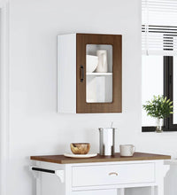 Küchen-Hängeschrank mit Glastür Kalmar Braun Eichen-Optik