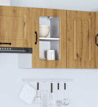 Küchen-Hängeschrank mit Glastür Artisan-Eiche Holzwerkstoff