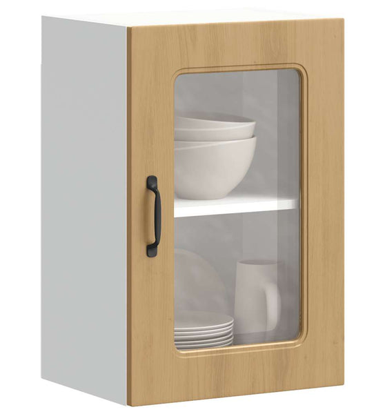 Küchen-Hängeschrank mit Glastür Artisan-Eiche Holzwerkstoff