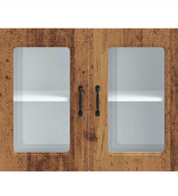 Küchen-Hängeschrank mit Glastür Altholz-Optik Holzwerkstoff