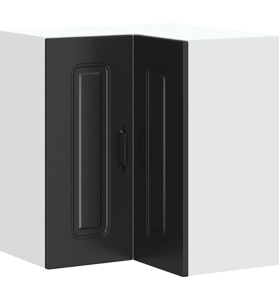 Küchen-Eckhängeschrank Kalmar Schwarz Holzwerkstoff