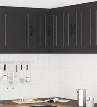 Küchen-Eckhängeschrank Kalmar Schwarz Holzwerkstoff