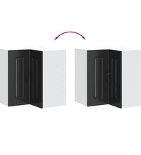 Küchen-Eckhängeschrank Kalmar Schwarz Holzwerkstoff