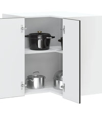 Küchen-Eckhängeschrank Kalmar Schwarz Holzwerkstoff