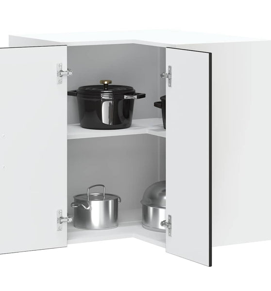 Küchen-Eckhängeschrank Kalmar Schwarz Holzwerkstoff