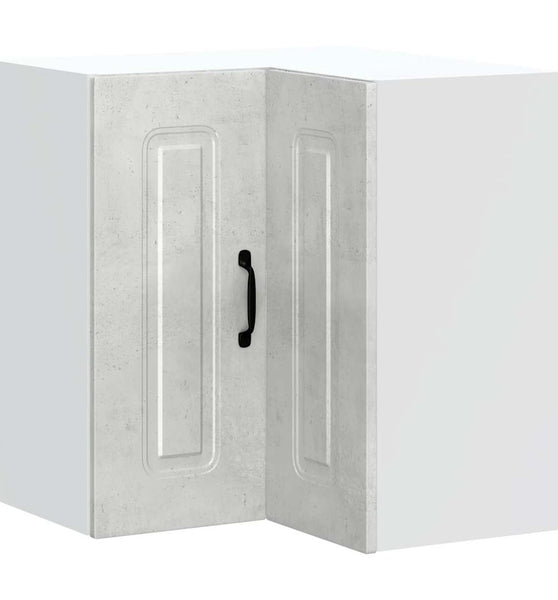 Küchen-Eckhängeschrank Kalmar Betongrau Holzwerkstoff