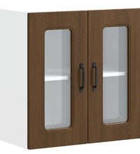 Küchen-Hängeschrank mit Glastür Kalmar Braun Eichen-Optik