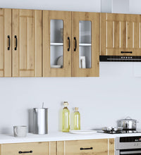 Küchen-Hängeschrank mit Glastür Artisan-Eiche Holzwerkstoff