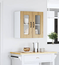 Küchen-Hängeschrank mit Glastür Artisan-Eiche Holzwerkstoff