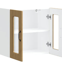 Küchen-Hängeschrank mit Glastür Artisan-Eiche Holzwerkstoff