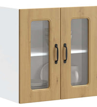 Küchen-Hängeschrank mit Glastür Artisan-Eiche Holzwerkstoff