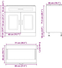 Küchen-Unterschrank Lucca Altholz-Optik Holzwerkstoff