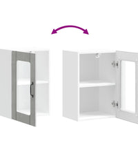 Küchen-Hängeschrank mit Glastür Lucca Betongrau