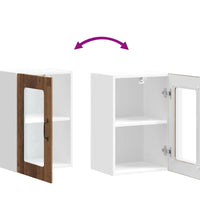 Küchen-Hängeschrank mit Glastür Lucca Altholz-Optik