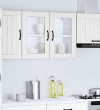 Küchen-Hängeschrank mit Glastür Lucca Weiß Holzwerkstoff