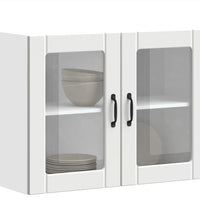 Küchen-Hängeschrank mit Glastür Lucca Weiß Holzwerkstoff