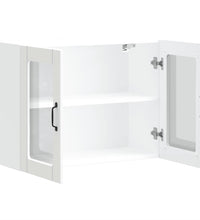 Küchen-Hängeschrank mit Glastür Lucca Weiß Holzwerkstoff