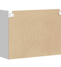 Küchen-Hängeschrank mit Glastür Hochglanz-Weiß Holzwerkstoff