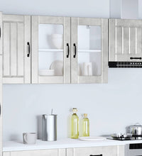 Küchen-Hängeschrank mit Glastür Lucca Betongrau Holzwerkstoff