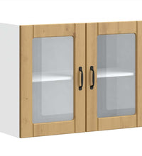 Küchen-Hängeschrank mit Glastür Artisan-Eiche Holzwerkstoff