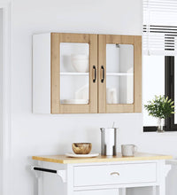 Küchen-Hängeschrank mit Glastür Artisan-Eiche Holzwerkstoff