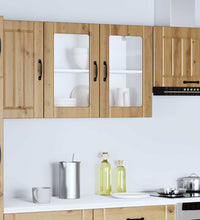 Küchen-Hängeschrank mit Glastür Artisan-Eiche Holzwerkstoff